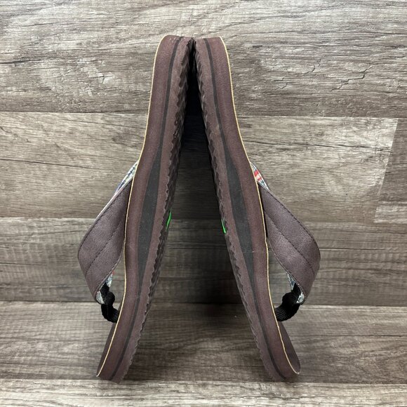 Budweiser Flip Flops Brown Mens US Size 8 Sandals (also Womens 10) - Picture 5 of 8